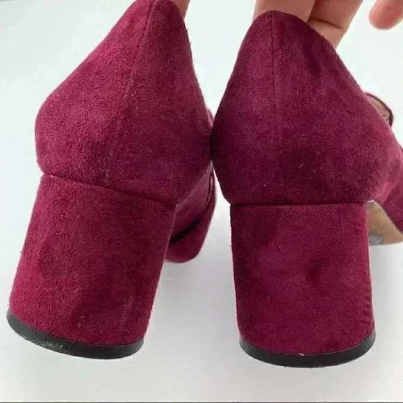 Donald J Pliner heels Cannes 7 N N burgundy suede - Picture 8 of 12